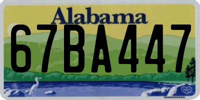 AL license plate 67BA447