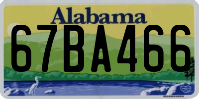 AL license plate 67BA466