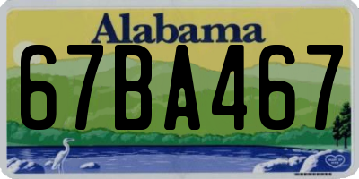 AL license plate 67BA467