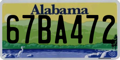 AL license plate 67BA472