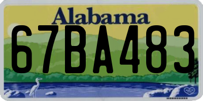 AL license plate 67BA483