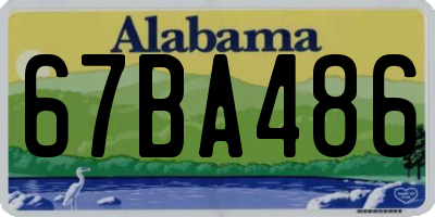 AL license plate 67BA486