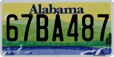 AL license plate 67BA487