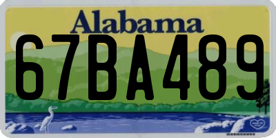 AL license plate 67BA489