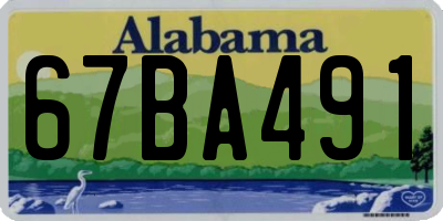 AL license plate 67BA491