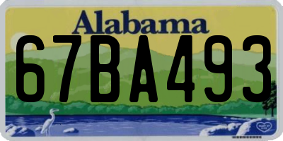 AL license plate 67BA493