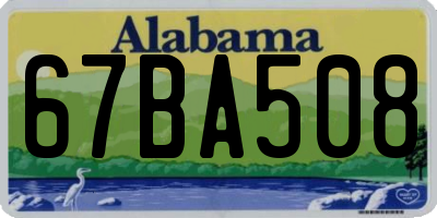AL license plate 67BA508
