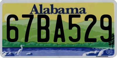 AL license plate 67BA529