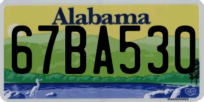 AL license plate 67BA530