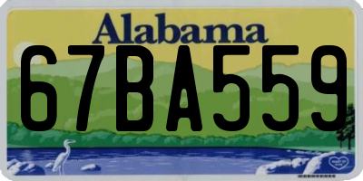 AL license plate 67BA559