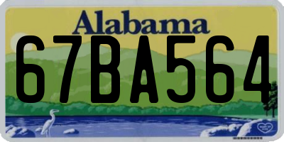 AL license plate 67BA564