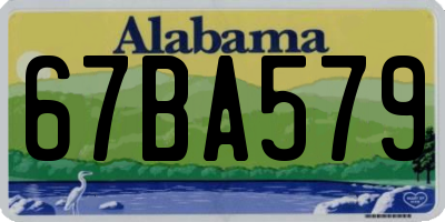 AL license plate 67BA579