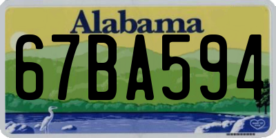 AL license plate 67BA594