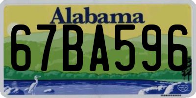 AL license plate 67BA596