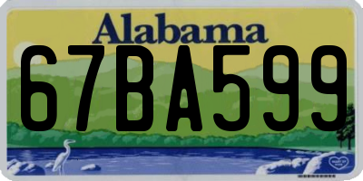 AL license plate 67BA599
