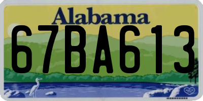AL license plate 67BA613