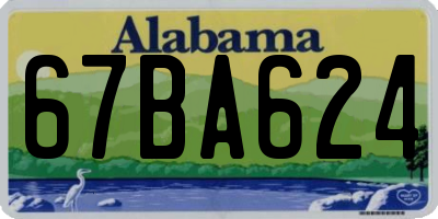 AL license plate 67BA624
