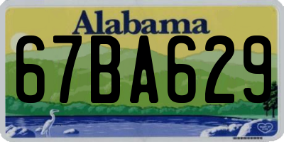 AL license plate 67BA629