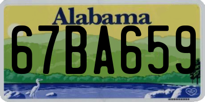 AL license plate 67BA659