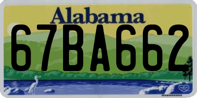 AL license plate 67BA662