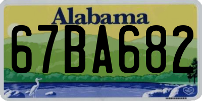 AL license plate 67BA682
