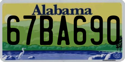 AL license plate 67BA690
