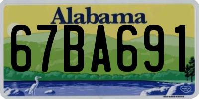 AL license plate 67BA691
