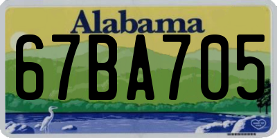 AL license plate 67BA705