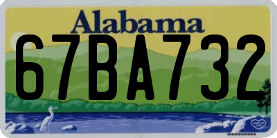 AL license plate 67BA732