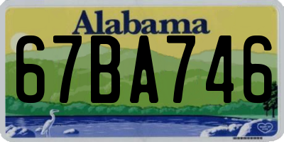 AL license plate 67BA746