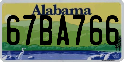 AL license plate 67BA766