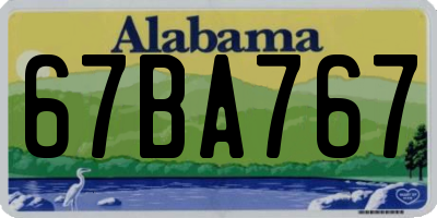 AL license plate 67BA767