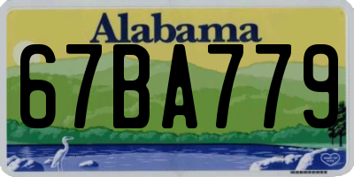 AL license plate 67BA779