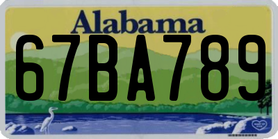 AL license plate 67BA789