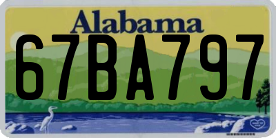 AL license plate 67BA797