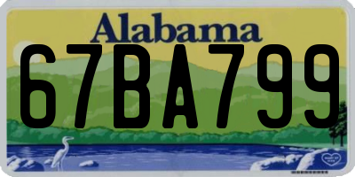 AL license plate 67BA799