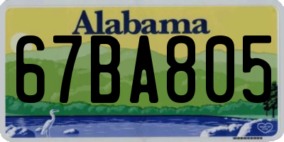 AL license plate 67BA805