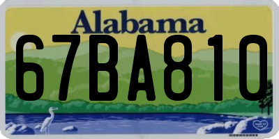 AL license plate 67BA810