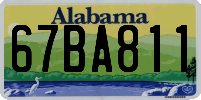 AL license plate 67BA811