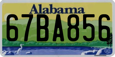 AL license plate 67BA856