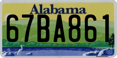 AL license plate 67BA861