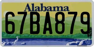 AL license plate 67BA879