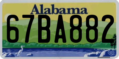 AL license plate 67BA882
