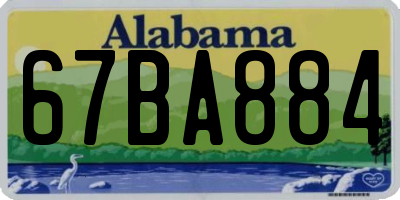 AL license plate 67BA884