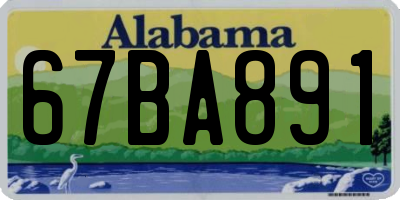 AL license plate 67BA891