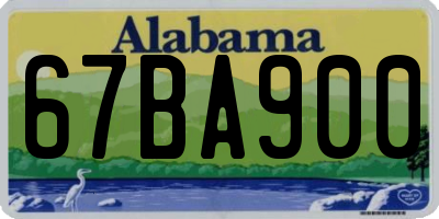 AL license plate 67BA900