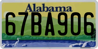 AL license plate 67BA906
