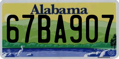 AL license plate 67BA907