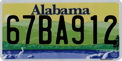 AL license plate 67BA912