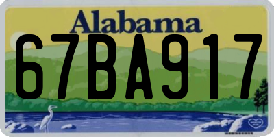 AL license plate 67BA917